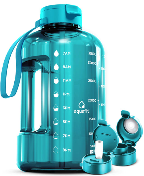 Botella de agua para gimnasio con asa
