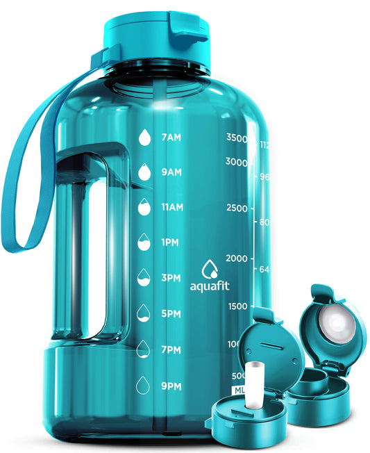 Botella de agua para gimnasio con asa